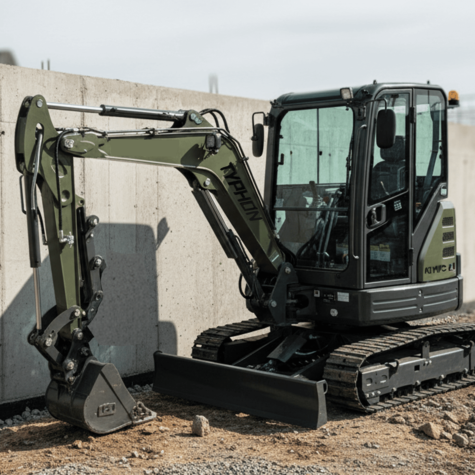 Tight Space Digging Worksite
